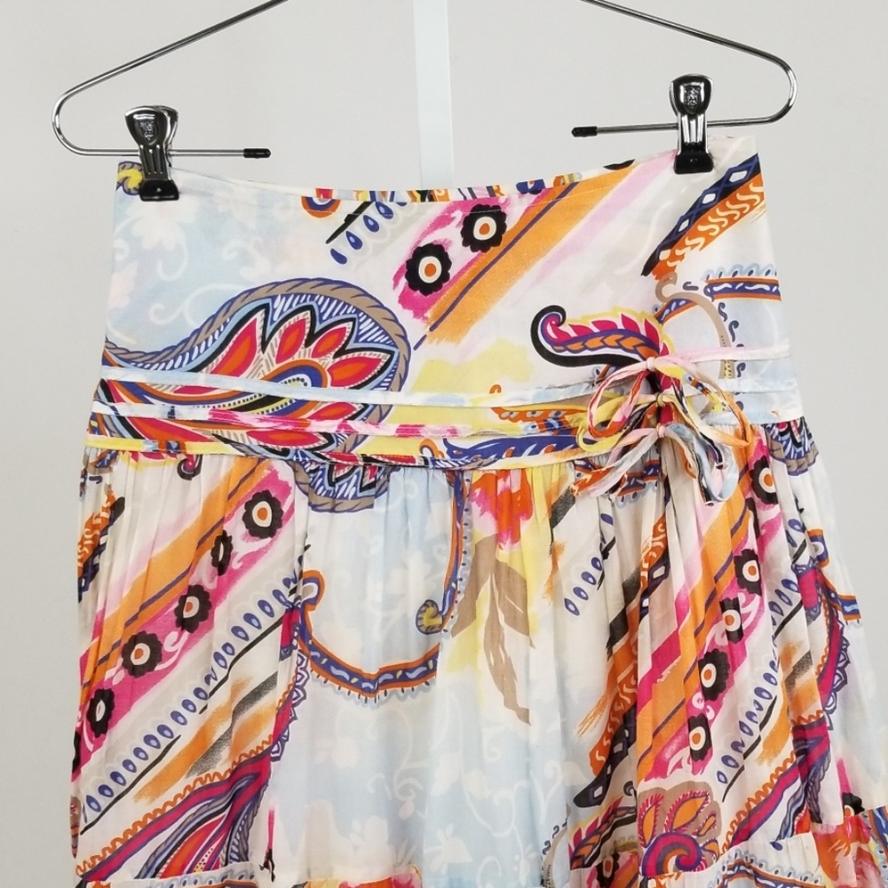 Mexx Multi Color Paisley Print Prairie Skirt - Picture 3 of 7